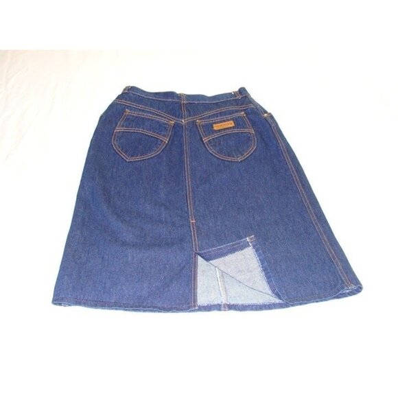 Vintage GITANO Dark Wash Denim JEAN SKIRT Sz 10 - Picture 4 of 7